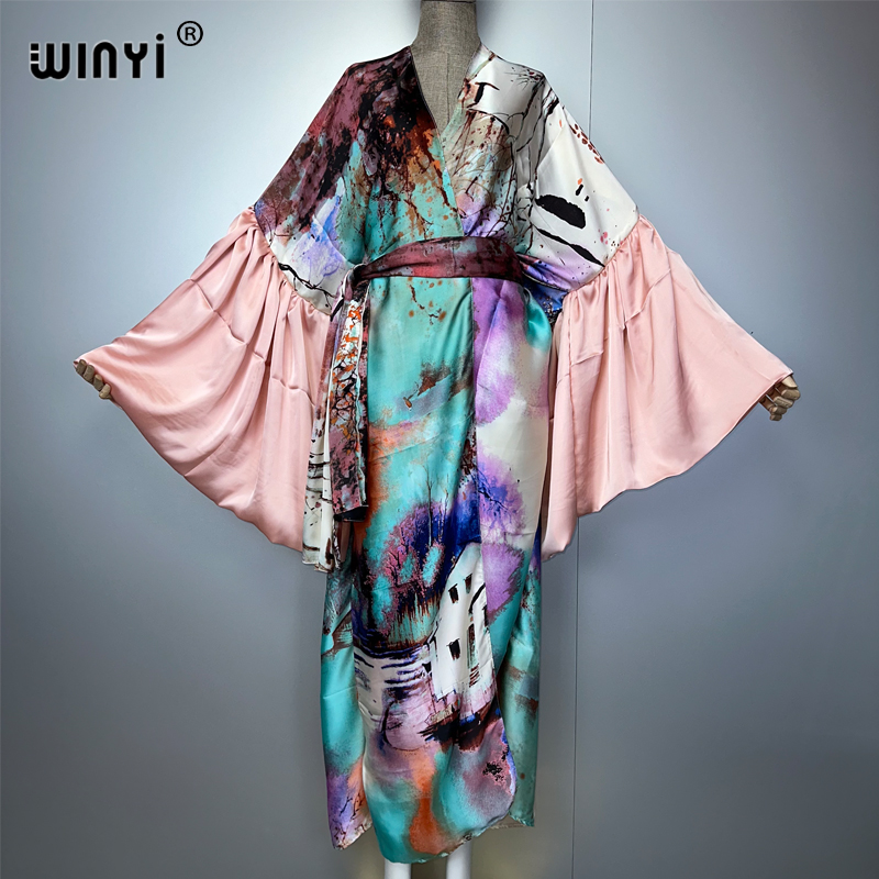 Kaftan Women Boho - WINYI Vestido Kimono de Verano para