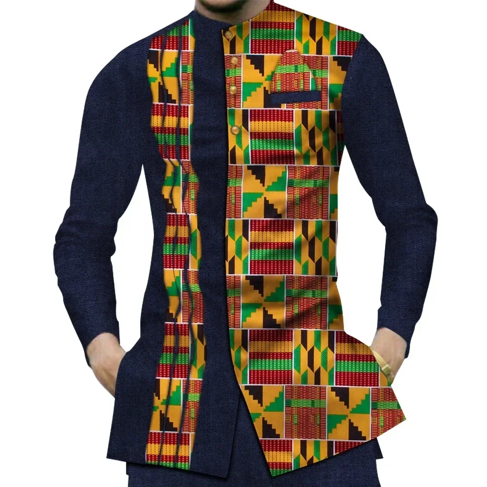 Dashiki Shirt Men - Ropa africana informal 100% de algodón