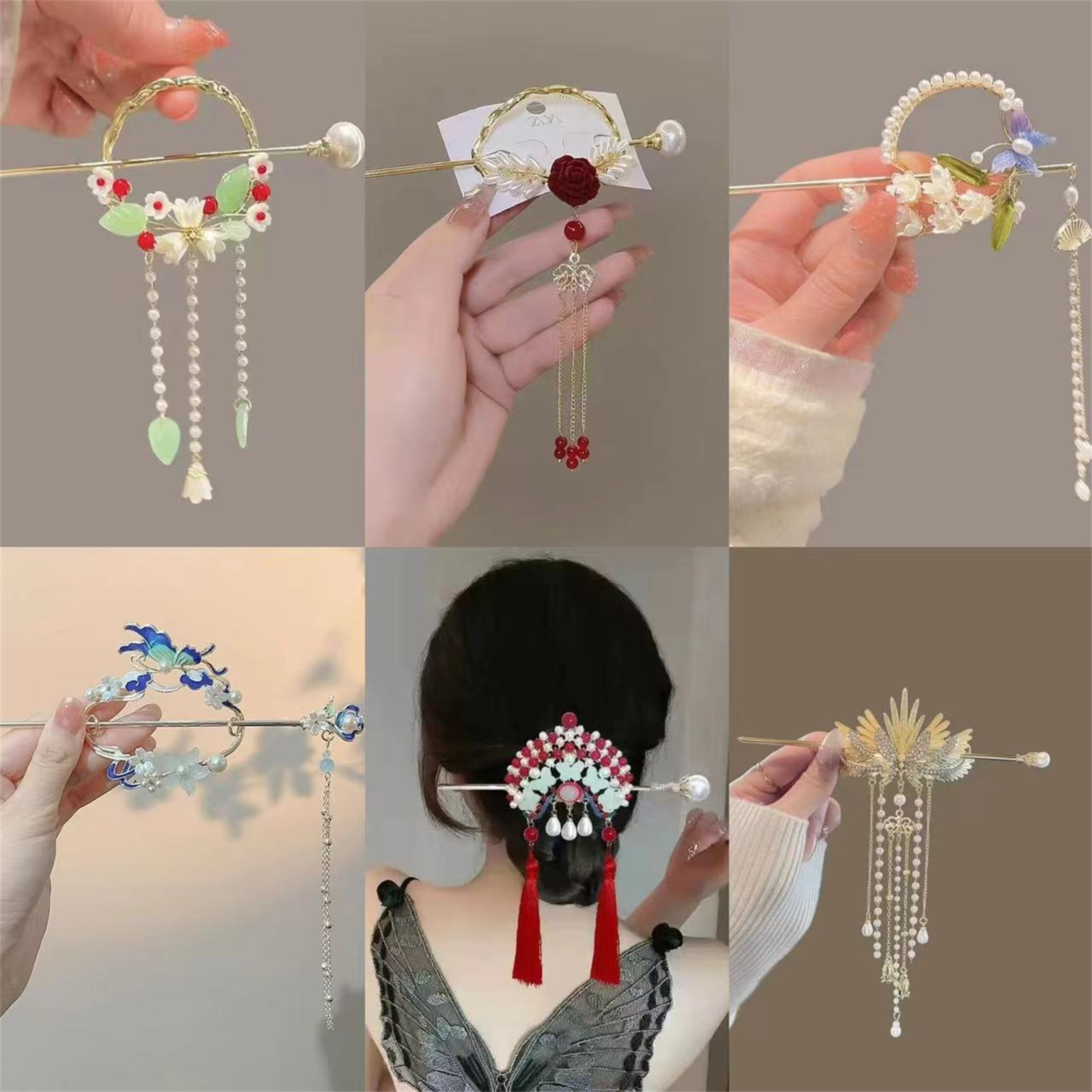 Ethnic Fashion Style - Pasador de pelo de estilo étnico