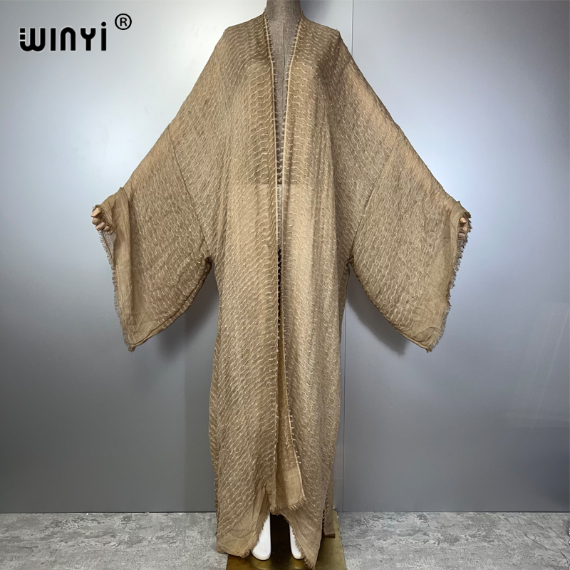 Kaftan Women Boho - WINYI Kimono con Estampado Geométrico, Caftán,
