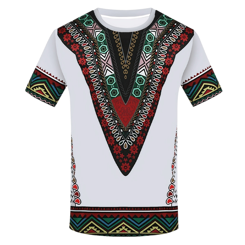 Dashiki Shirt Men - Camiseta Dashiki Africana para Hombre, Estampado