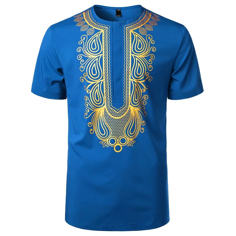 Dashiki Shirt Men - Camiseta de diseñador a la moda
