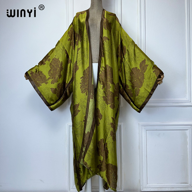 Kaftan Women Boho - WINYI África boho estampado kimonos vestidos