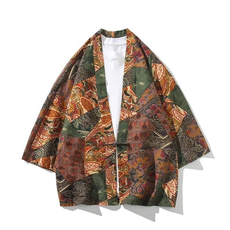 Ethnic Fashion Style - Estilo étnico estampado Yukata hombres mujeres