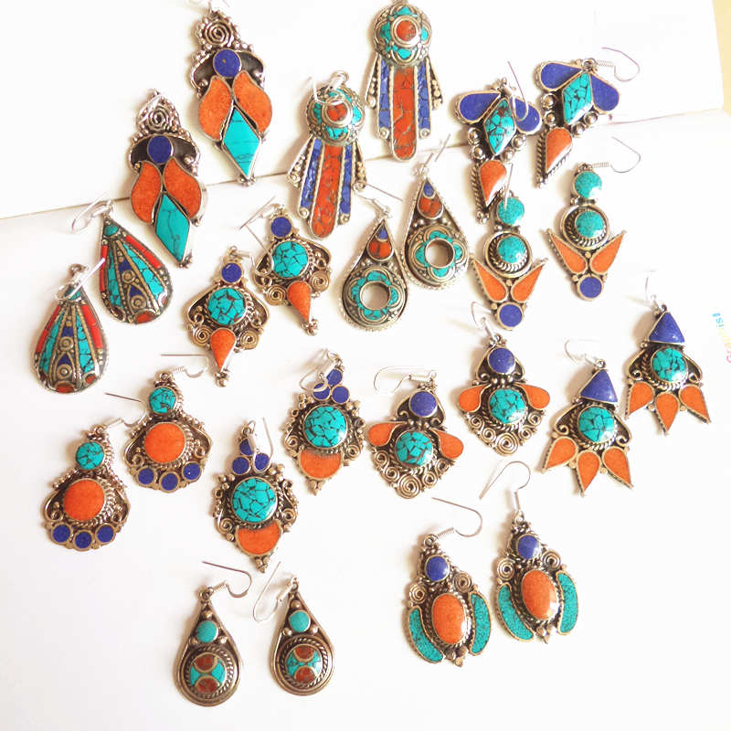 E007 Par de aretes de mano vin - Ethnic Indian Fashion reseña y precio