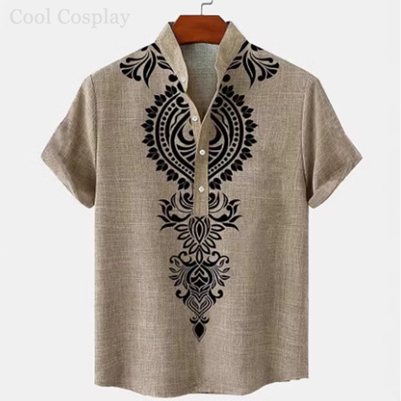 Camiseta Henley Retro para Hom - Ethnic Fashion Style reseña y precio