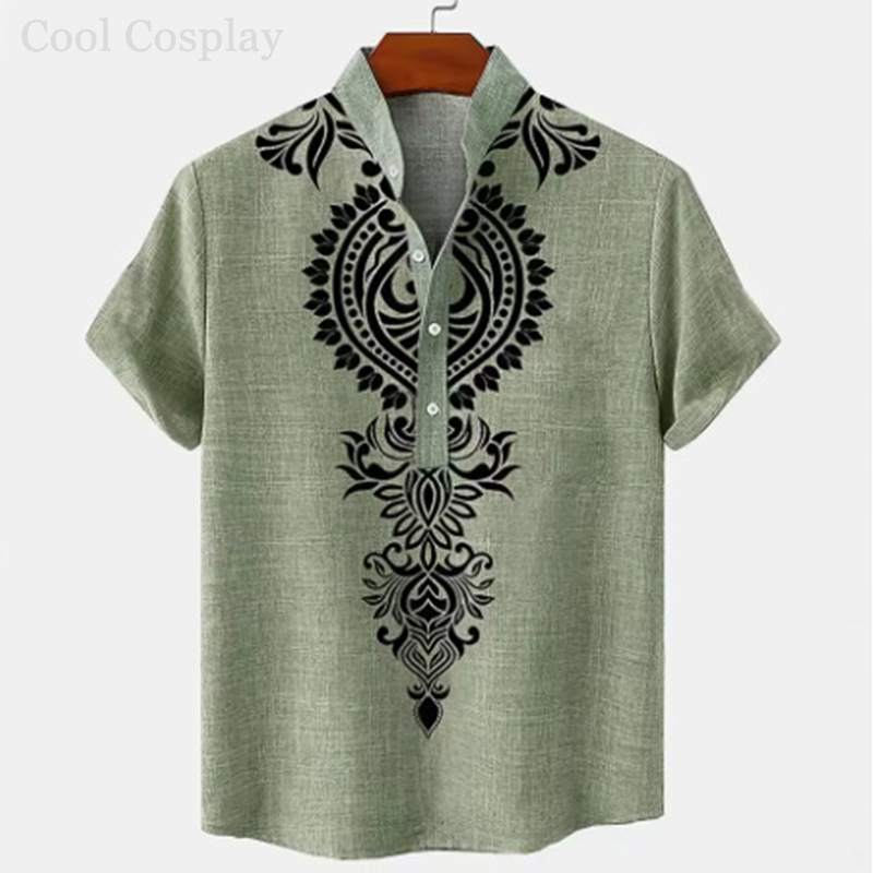 Camiseta Henley Retro para Hom - Ethnic Fashion Style reseña y precio