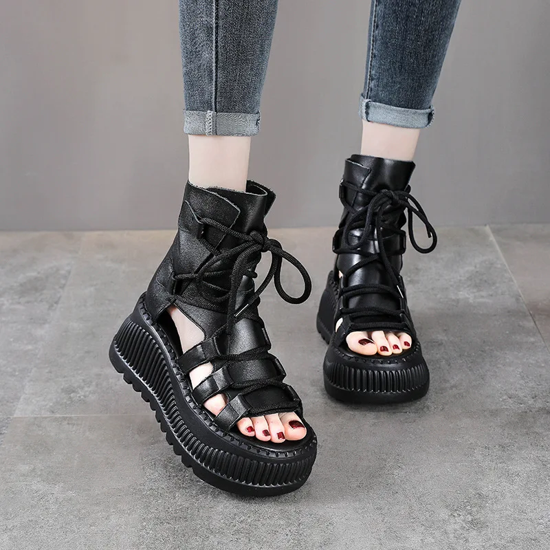 Botines étnicos de cuero genui - Ethnic Fashion Style reseña y precio
