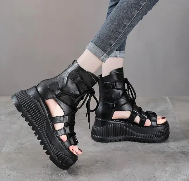 Botines étnicos de cuero genui - Ethnic Fashion Style reseña y precio