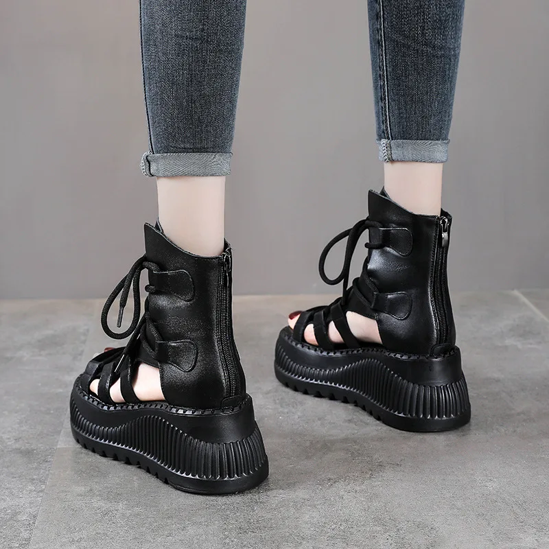Botines étnicos de cuero genui - Ethnic Fashion Style reseña y precio