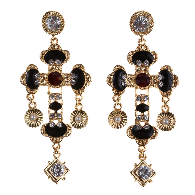 Pendientes de Cruz Barrocos Ét - Ethnic Indian Fashion reseña y precio