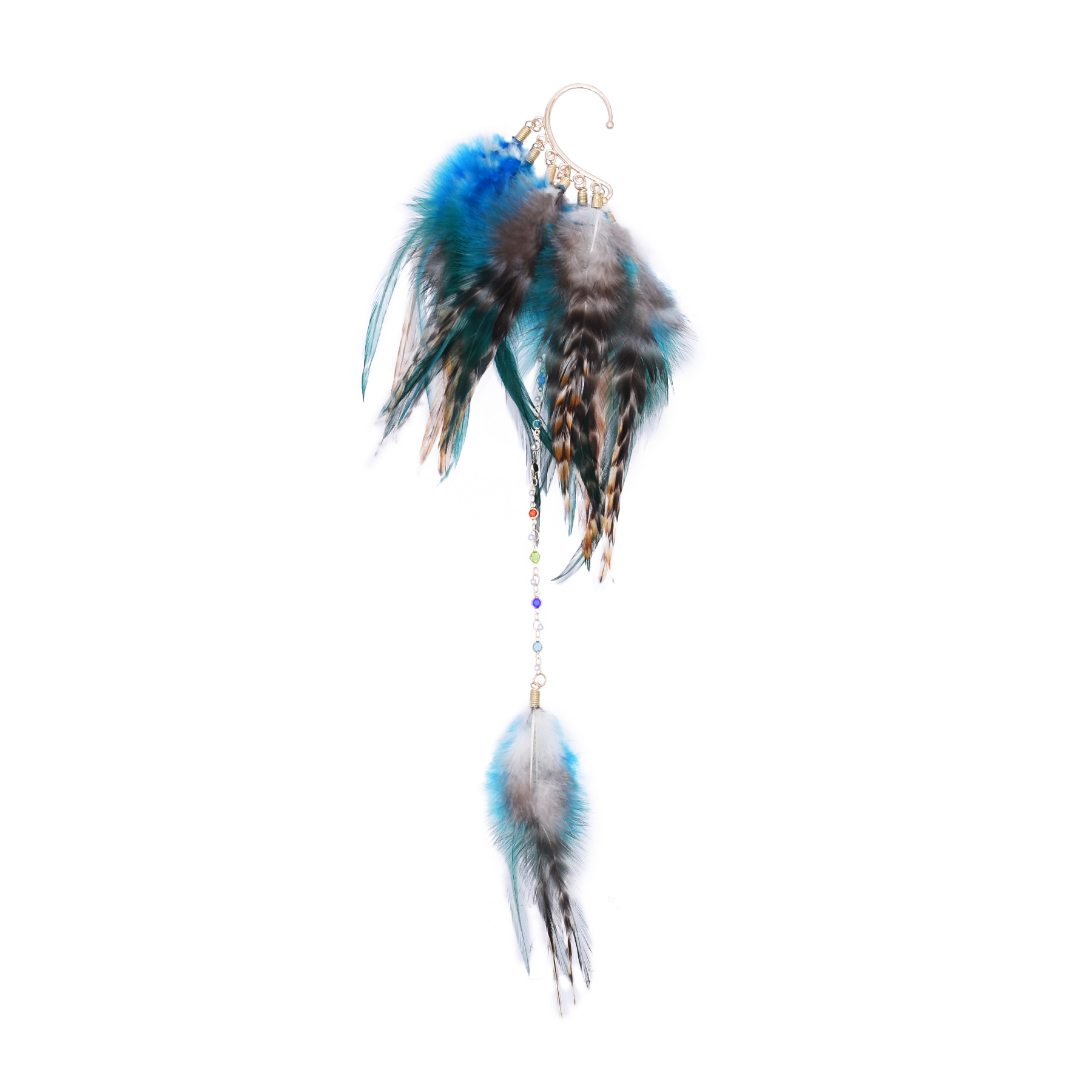 Pendientes colgantes de plumas - Ethnic Indian Fashion reseña y precio