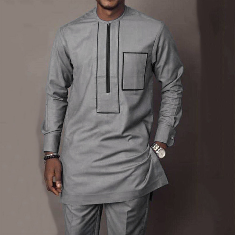 Traje africano de manga larga  - Dashiki Shirt Men reseña y precio