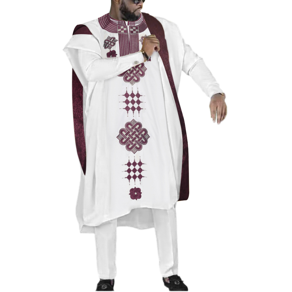 H & D bordado Dashiki Agbada h - Dashiki Shirt Men reseña y precio