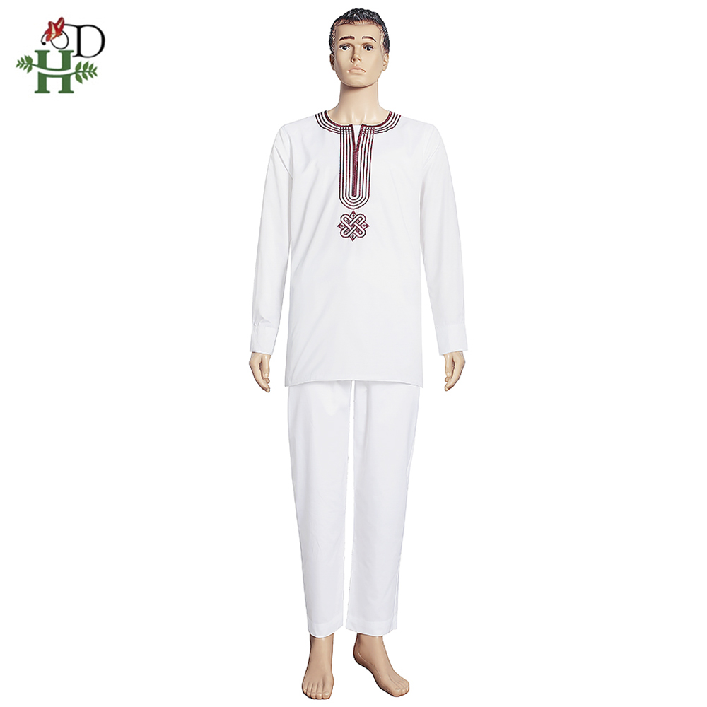 H & D bordado Dashiki Agbada h - Dashiki Shirt Men reseña y precio