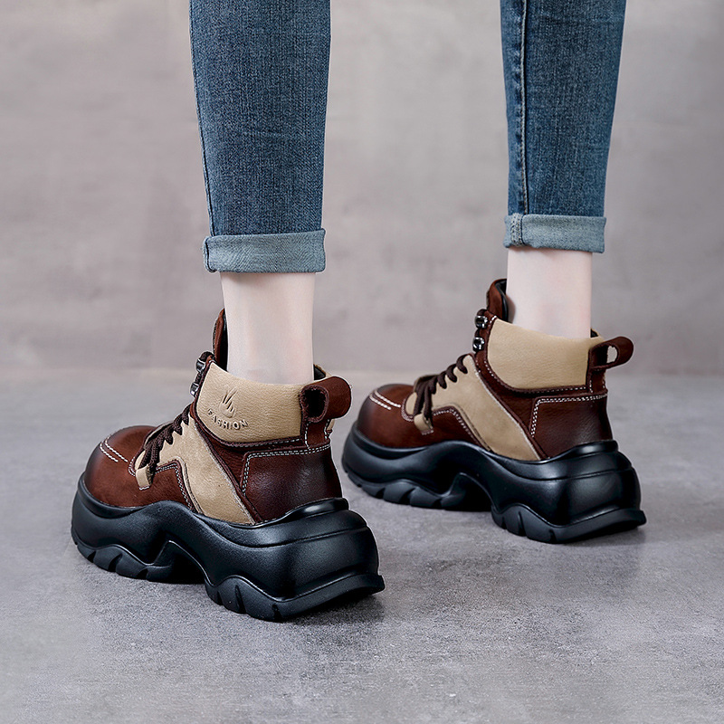 Botas de moda con cuña de cuer - Ethnic Fashion Style reseña y precio