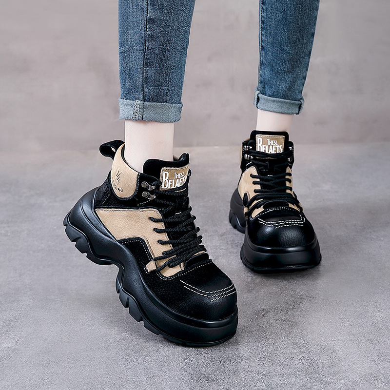 Botas de moda con cuña de cuer - Ethnic Fashion Style reseña y precio