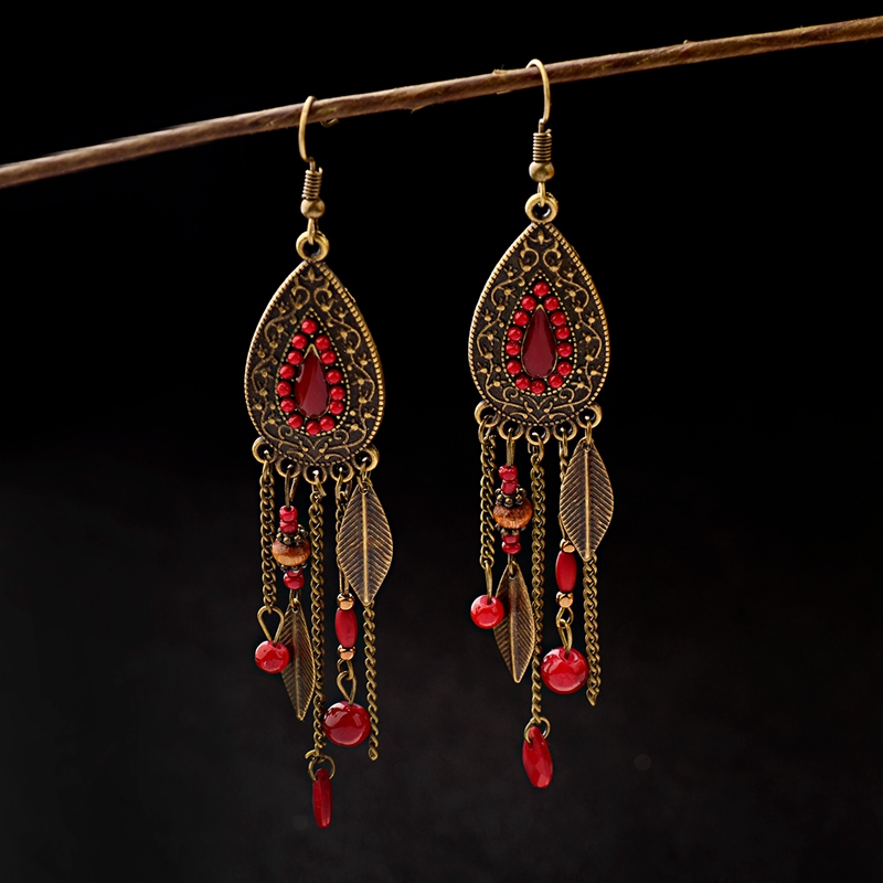 TopHanqi-pendiente de gota de  - Ethnic Indian Fashion reseña y precio